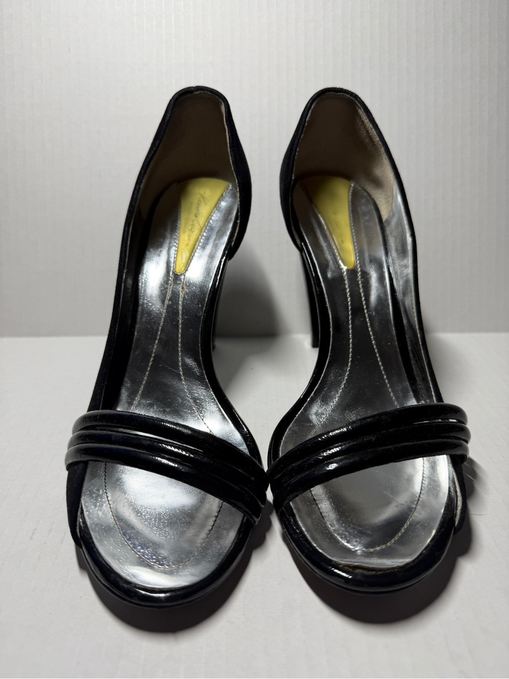 Preloved Kenneth Cole Women's Be Strappy Pumps In Black Leather Size 8